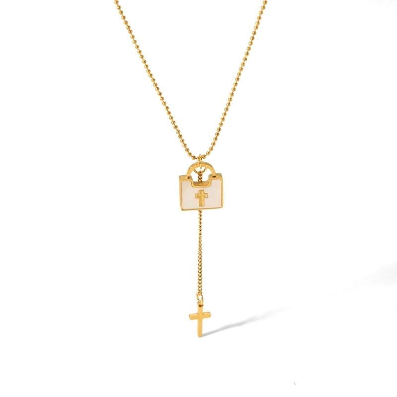 Casual Bag 304 Stainless Steel Pendant Necklace