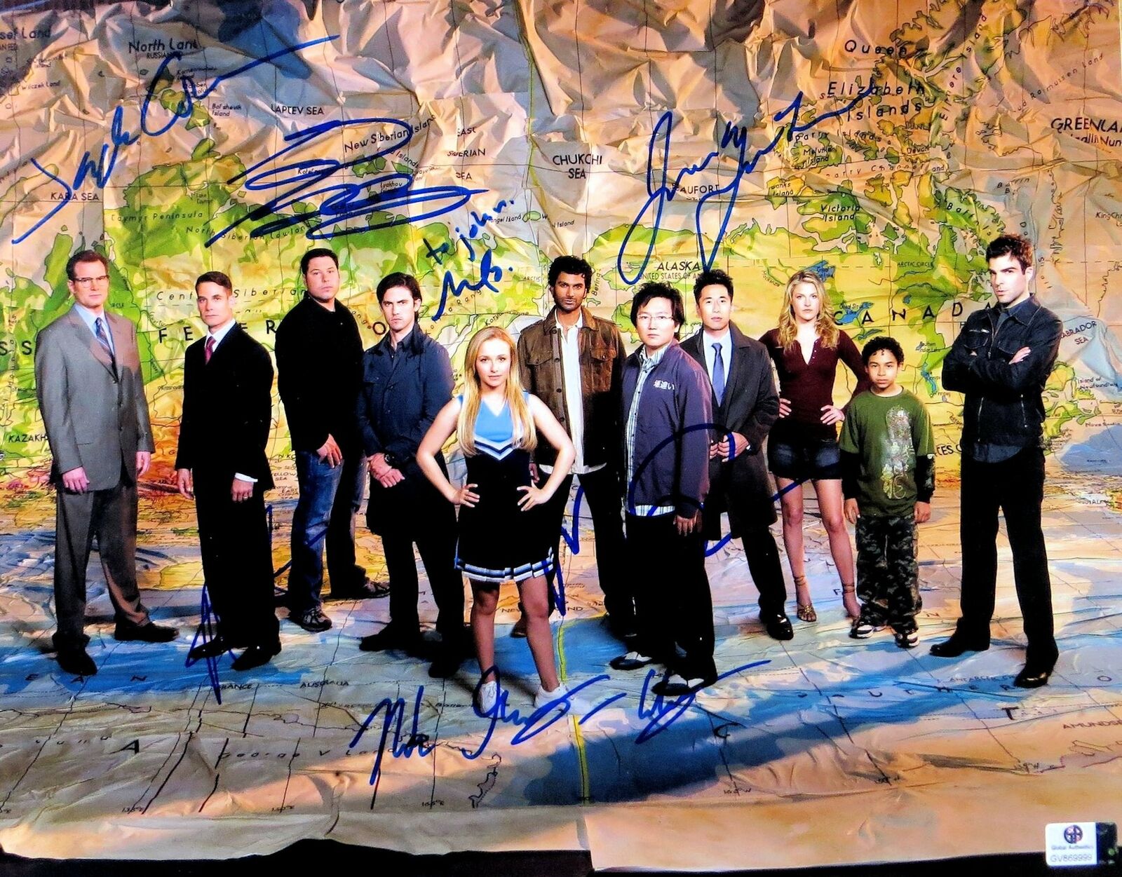 Heroes Cast Autographed 11X14 Photo Poster painting Coleman Grunberg Pasdar Ventimiglia GV869999