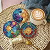Ein Set (8 Stück) Sonne und Mond aus Holz - 5d DIY Craft Untersetzer