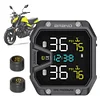 Motorcycle TPMS Tire Pressure Temperature Monitoring Alarm System with 2 Sensors