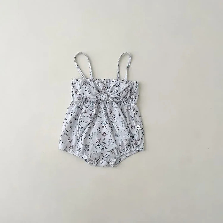 Baby Bowknot Flower Strap Swimsuit