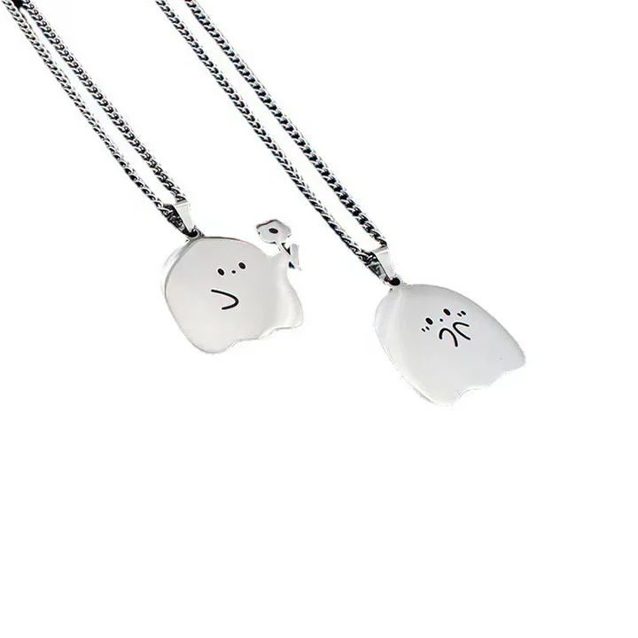 👻Early Halloween Sale 👻 Customized Matching Boos Necklace( 2 necklace in 1) 