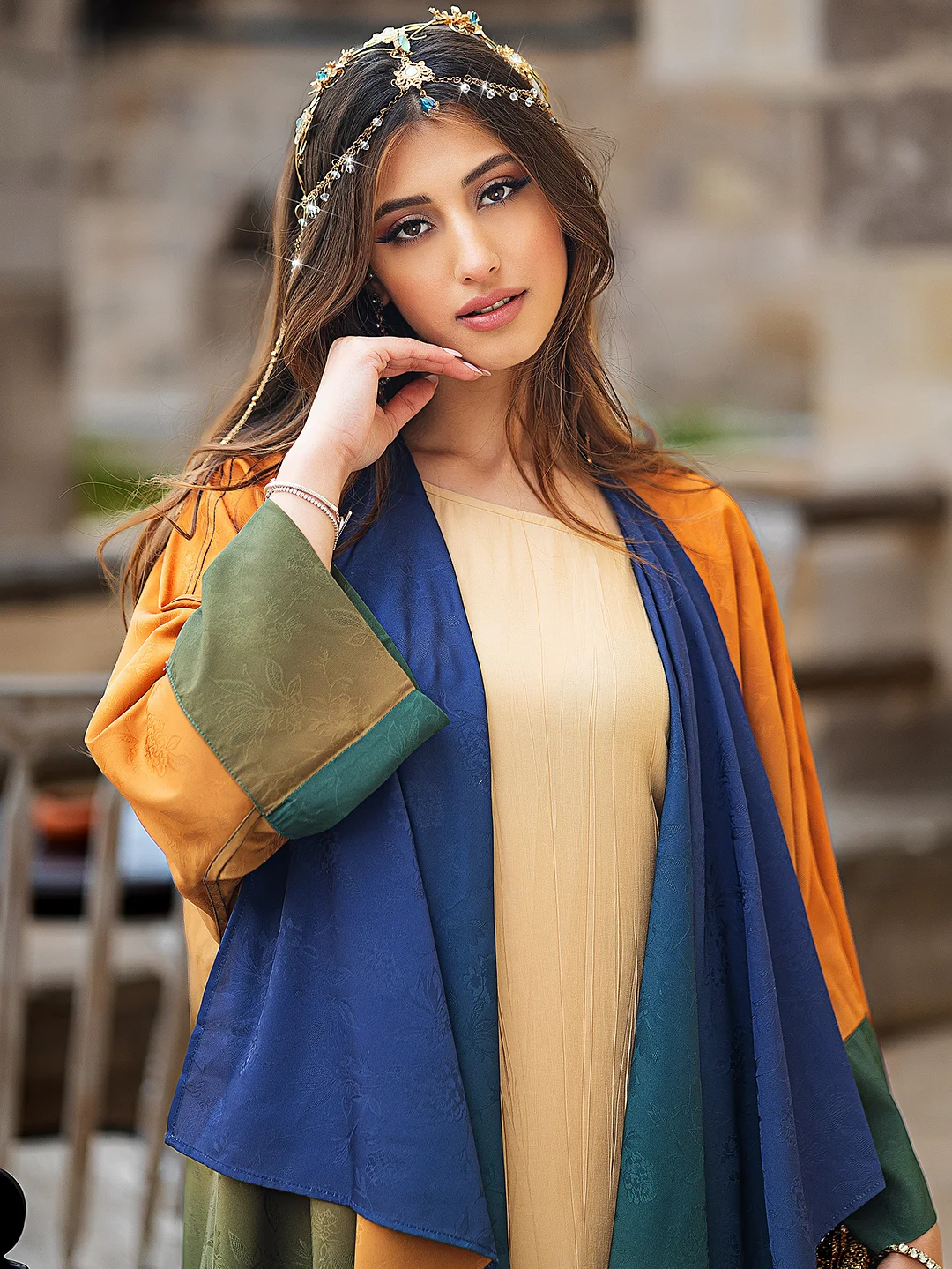 Beauty Aminah 5034 Elegant Turkish Kaftan Dress - Sparkling Rhinestone Arabian Gown With Long Sleeves, Floor-Length Hand Wash Only Traditional Party Wear For Women, Cultural Attire, No Stretch Fabric | IFYHOME