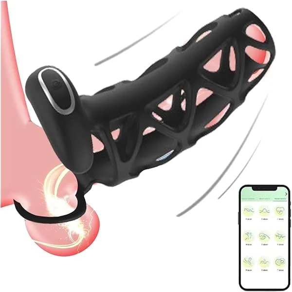 Silicone Penis Ring Men Vibrator APP Control