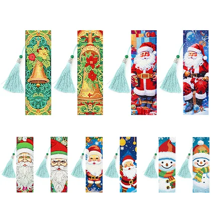 Diamond Painting Bookmarks 4 PCS Cute Diamond Art Bookmarks for Book Lovers  D