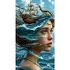 Silhouette Ocean Girl-11CT Stamped Cross Stitch 40*70cm/15.75*27.56in(Big Size) tapestrymarket