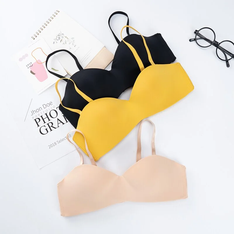 New Sexy Fashion Seamless Bras for Women Push Up Lingerie Bra Half Cup Wire Free Brassiere Female Underwear Intimates