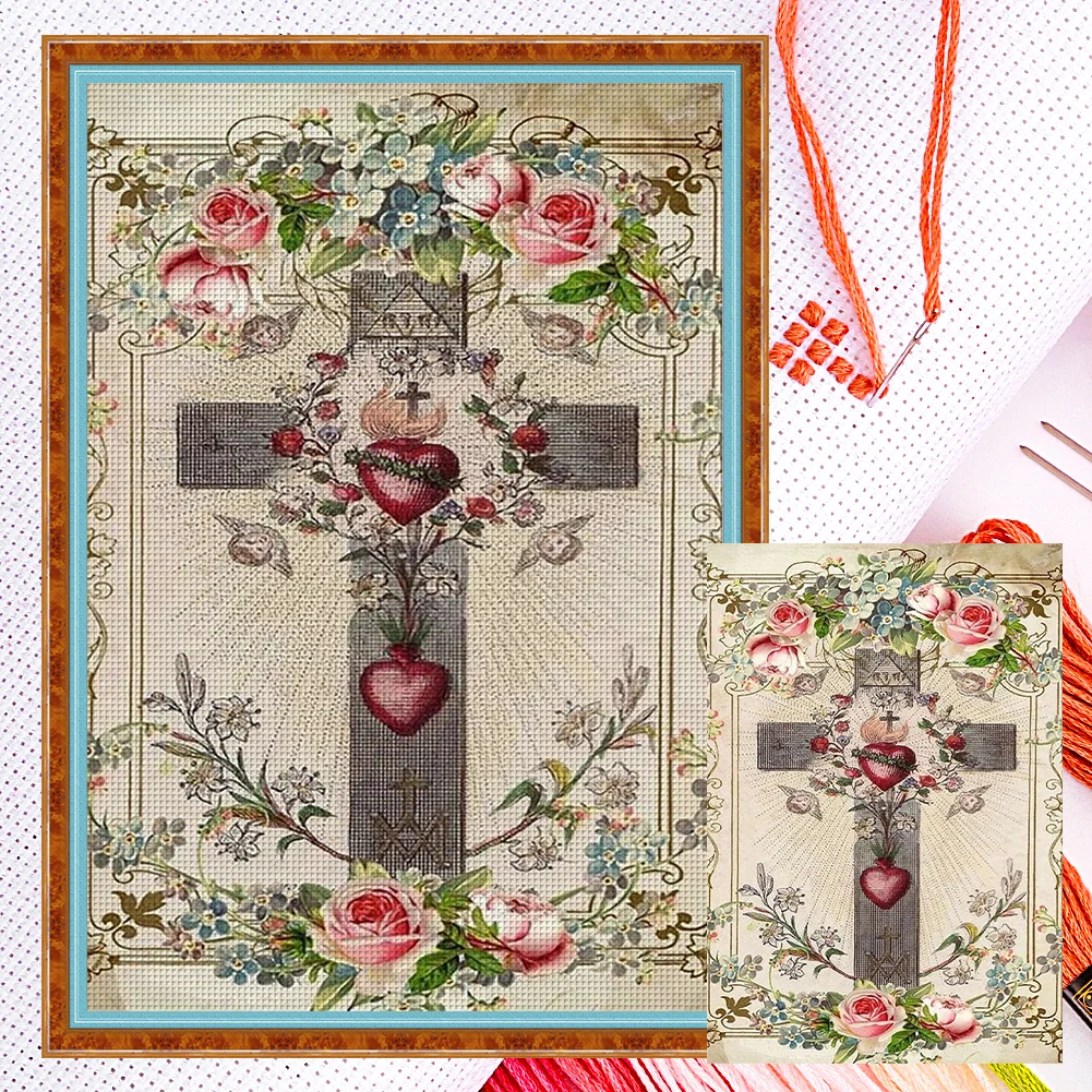 croshuki stamped cross stitch kits for adults 11ct counted cross