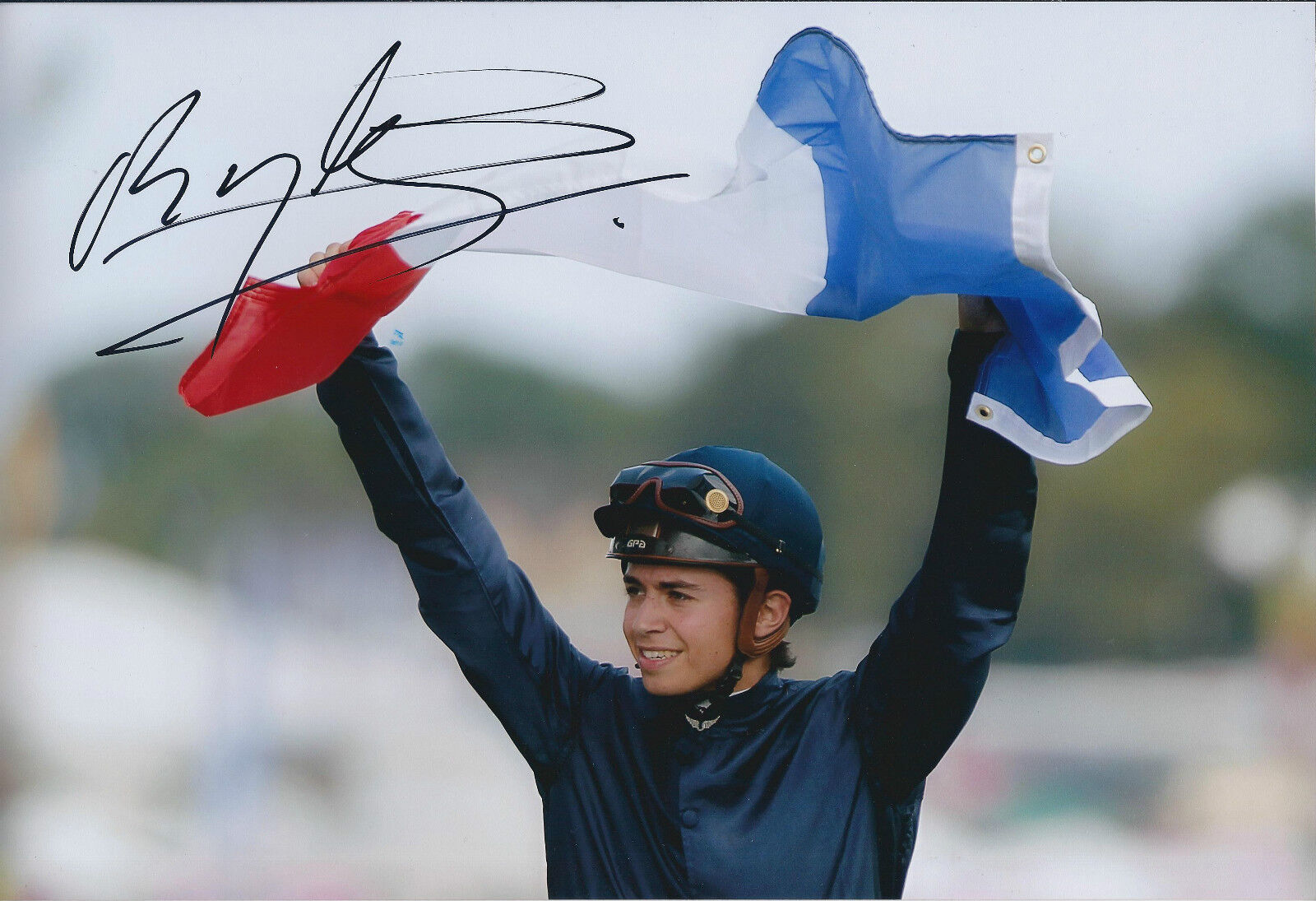 Mickael BARZALONA SIGNED Autograph 12x8 Photo Poster painting AFTAL COA French Jockey RARE