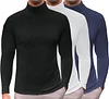 Ekouaer Men's Turtleneck Long Sleeve Turtle Neck Shirts Basic Lightweight Undershirt Thermal Pullover Sweater S-XXL