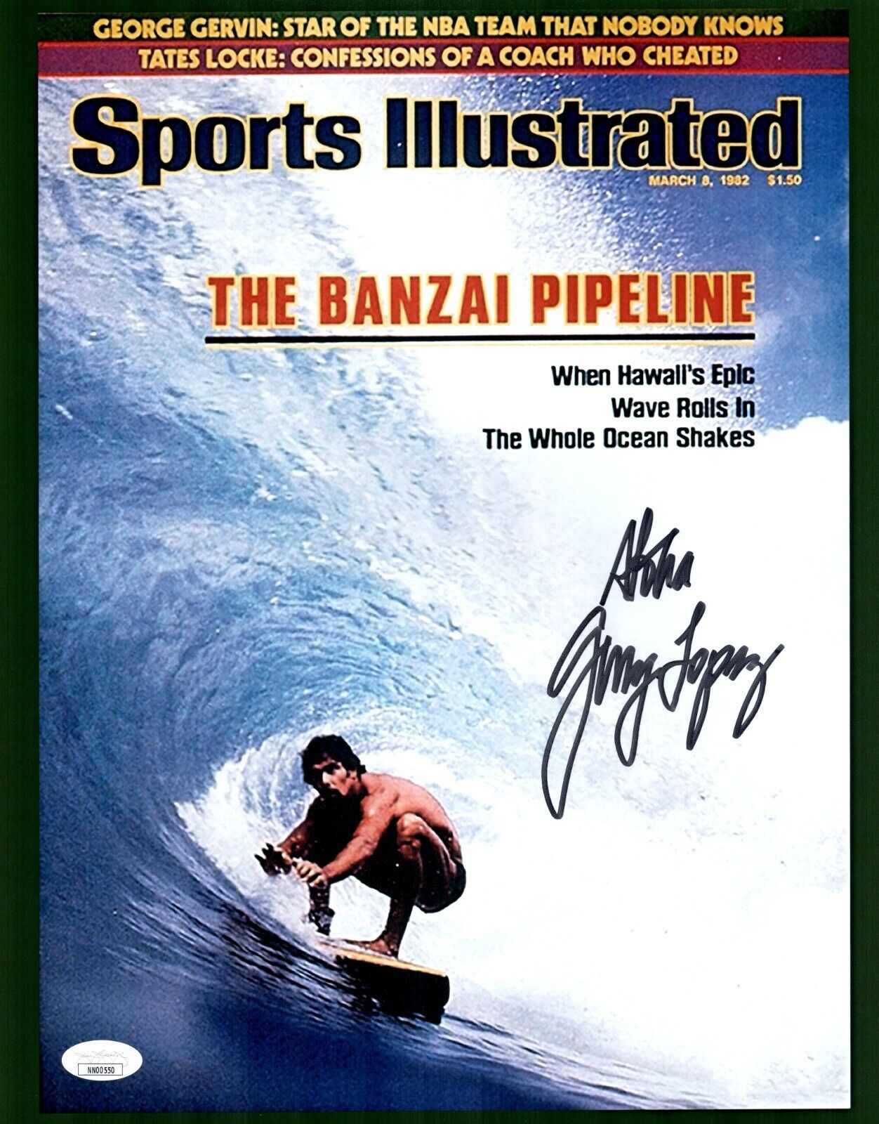 GERRY LOPEZ Signed MR. PIPELINE Surfing Legend 11x14 Photo Poster painting Autograph JSA COA
