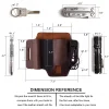 EDC Handmade Leather Multi-Function Tactical Tool Holster Wilderness Survival Storage Waist Bag