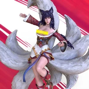 Pornhint League of Legends Ahri NSFW STL File, 3D Digital Printing STL File for 3D Printers, League of Legends Fan Art , Miniature and Figure, Games NSFW