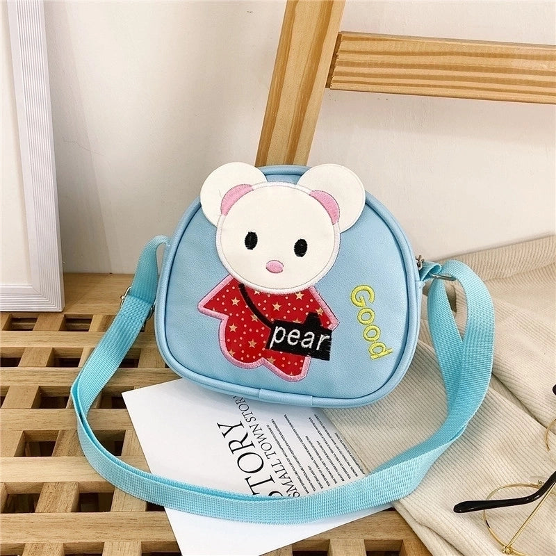 Kid’S Pu Leather Animal Cartoon Cute Semicircle Zipper Crossbody Bag
