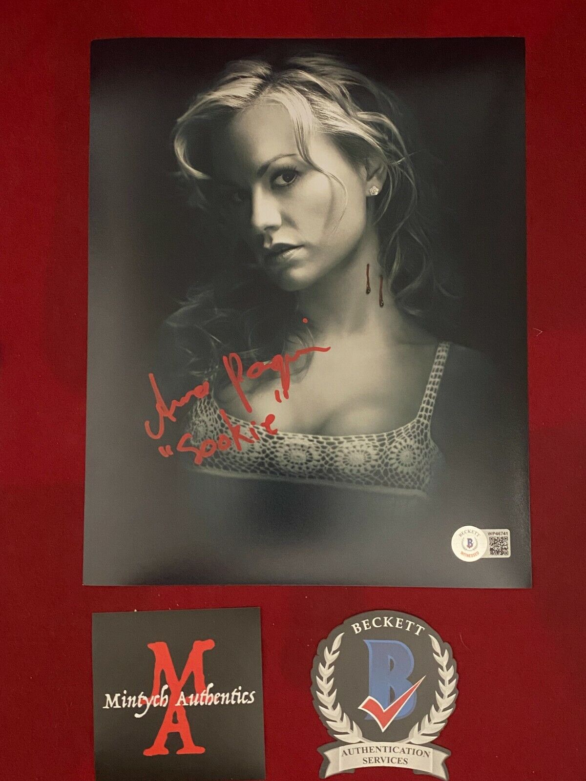 ANNA PAQUIN AUTOGRAPHED SIGNED 8x10 Photo Poster painting! TRUE BLOOD! SOOKIE! BECKETT COA!