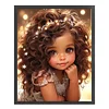 Curly Girl - 11CT Stamped Cross Stitch - 40*50cm - Character