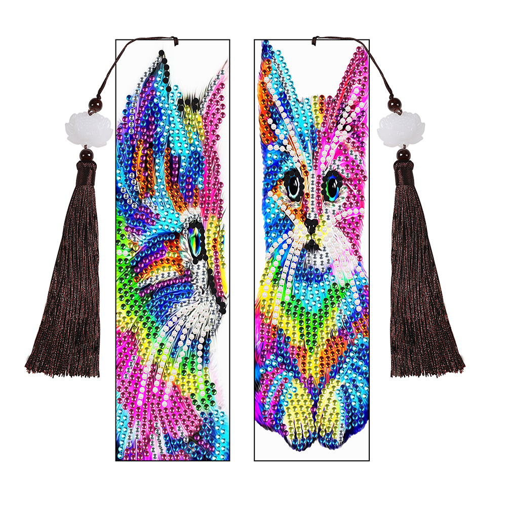 

2pcs Colourful Cat - 5D DIY Craft Bookmark, 501 Original