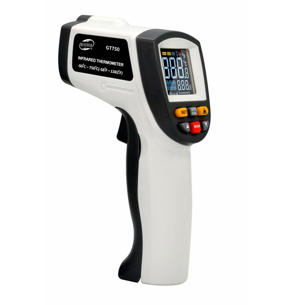 

GT750 Non-contact Laser LCD Color Screen IR Infrared Thermometer Pyrometer, 501 Original