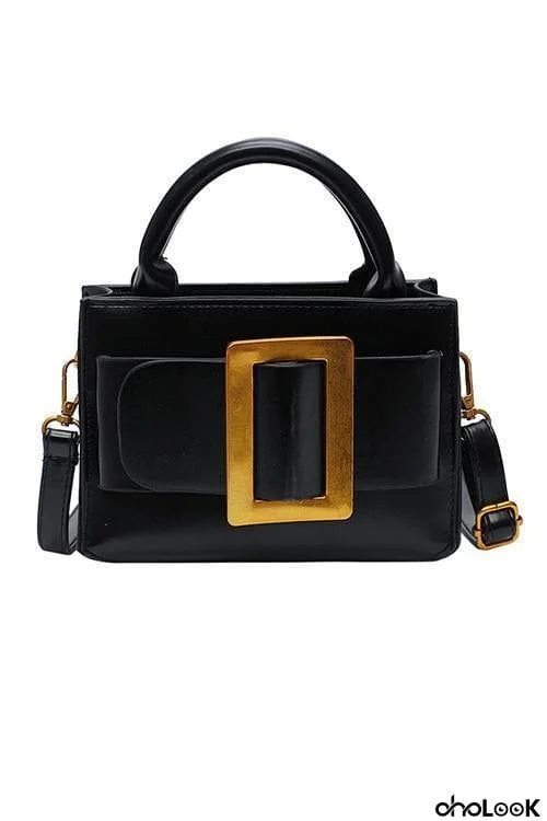 Leather Bukle Crossbody Bag