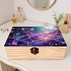 Butterfly DIY Diamond Art Wooden Storage Box with Locking Clasp Desk Organizer