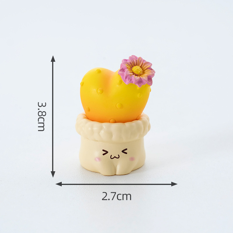 Mini Succulent Cactus Resin Ornaments