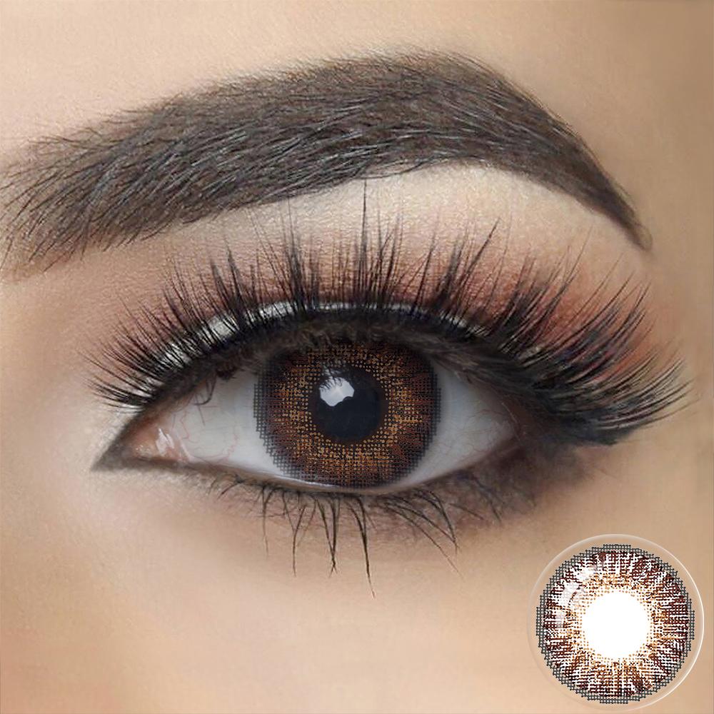 3 Tone BROWN Colored Contact Lenses