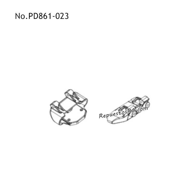 PD RACING TR10 Piezas para Juguetes RC Base de la Placa del Parachoques Delantero Trasero PD861-023