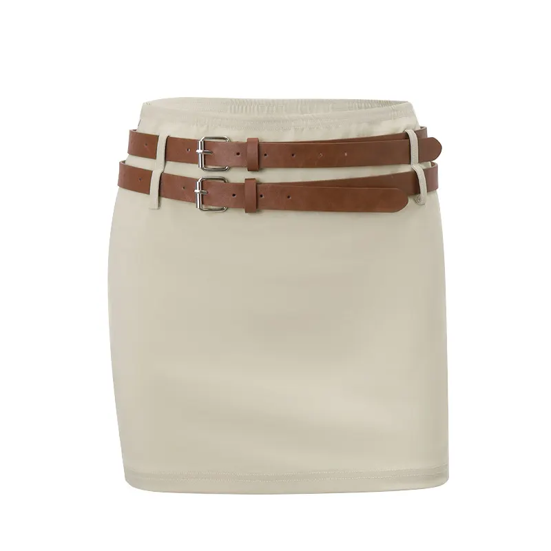 Uveng Uveng Summer New Fashion Sexy Street Hot Girl Double Belt Waist Hanging Neck Vest Vest Hip Skirt Suit