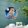 (US Only)3Pcs Owl Diamond Painting Set Diamond Art Pendant Wall Door Decoration