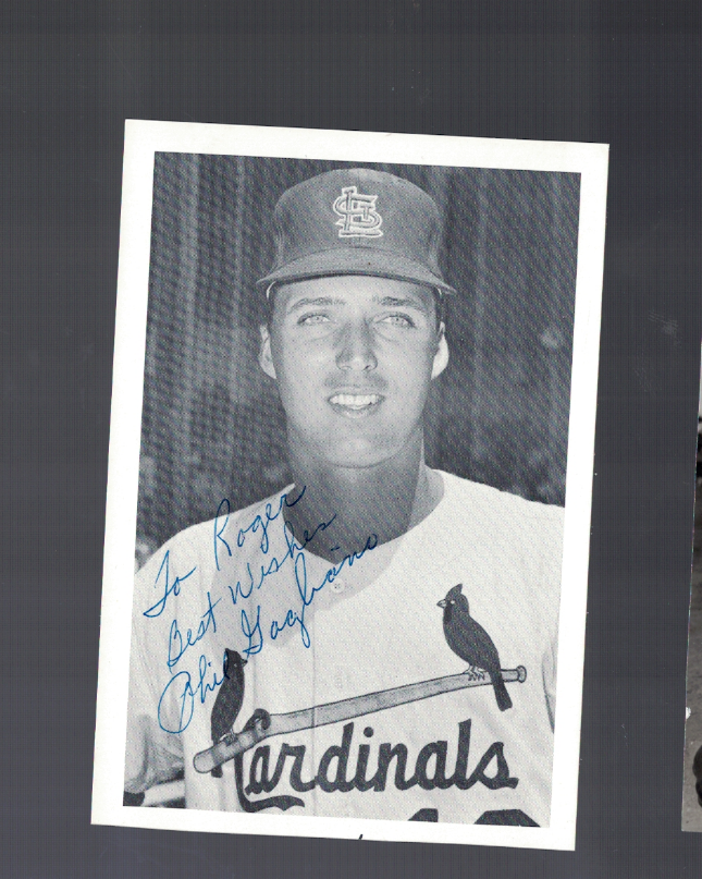 Phil Gagliano St. Louis Cardinals Signed 3 1/4 x 4 3/4 Photo Poster painting W/Our COA RH2