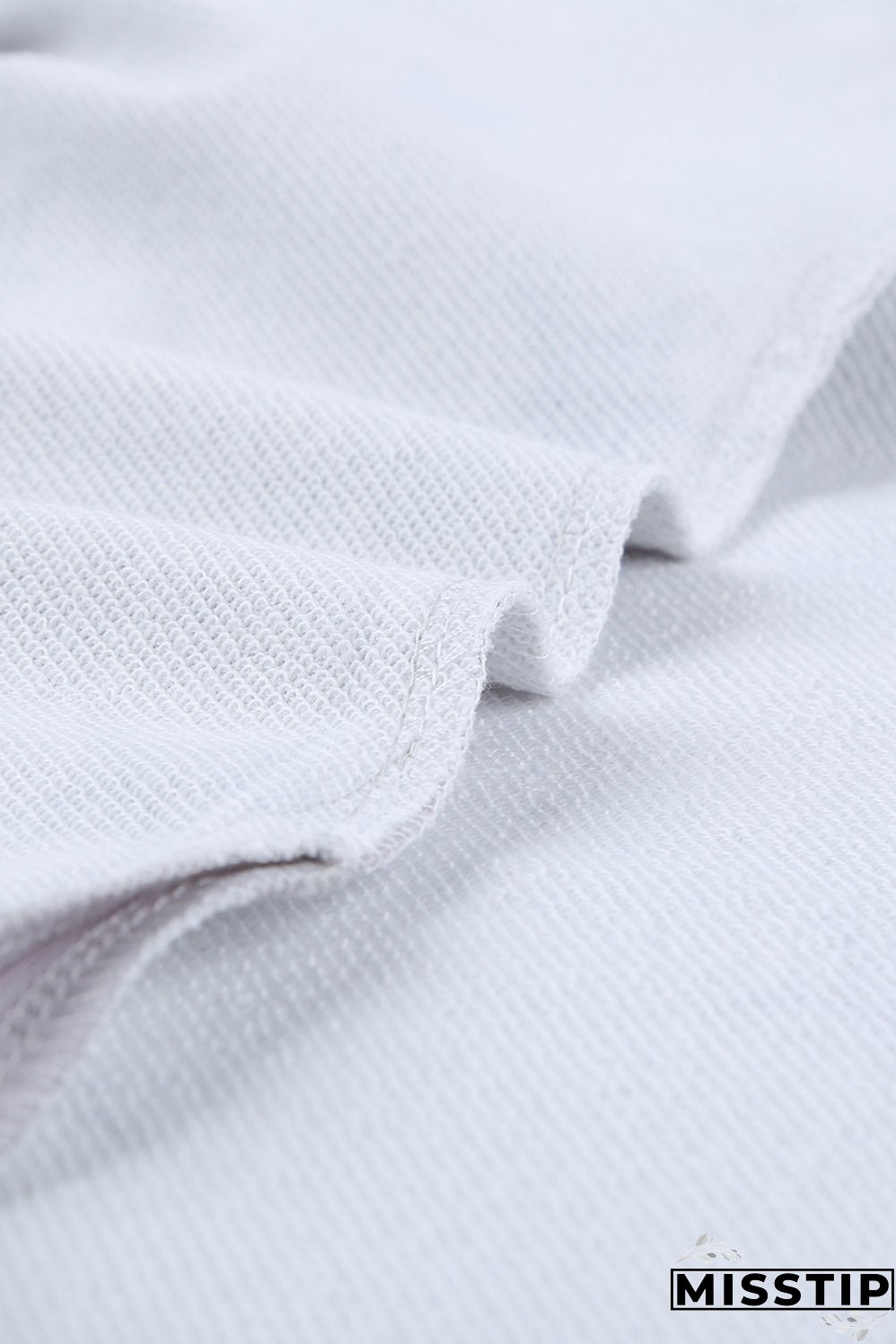 Women's Gray Round Neck Star Print Casual Long Sleeve Top