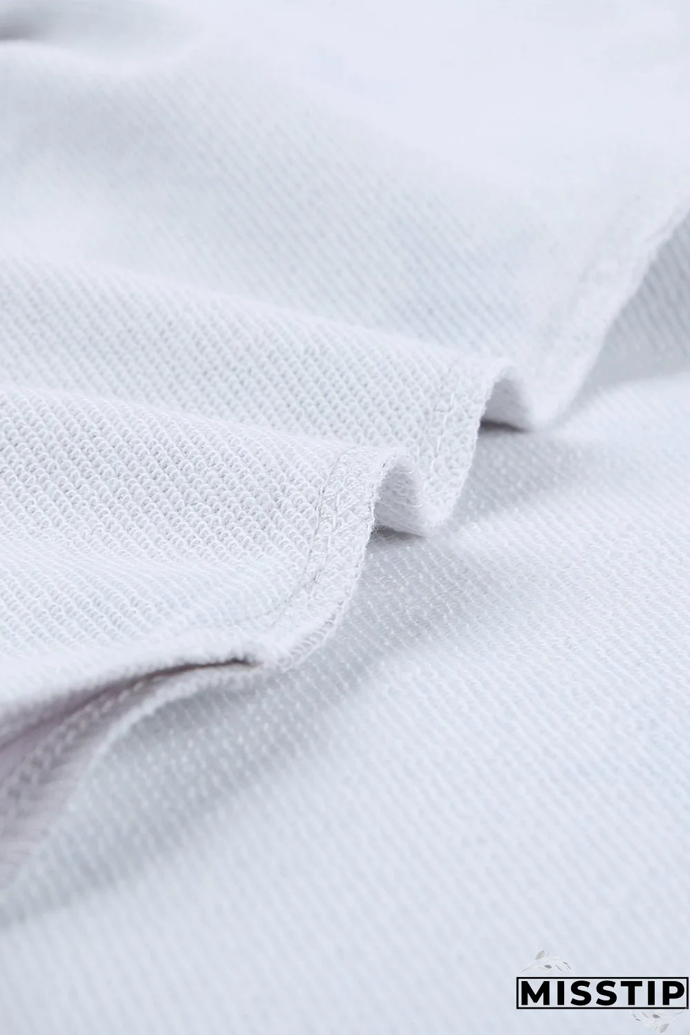 Women's Gray Round Neck Star Print Casual Long Sleeve Top