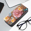 PU 5D Diamond Painting Sunglasses Storage Box Art Crafts Glasses Case (Rose)