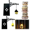 3D Printed Decorative Bookshelf Light Warm Glow & Easy Placement Reading Book Shelf Lights Fantasy Design & Versatile for Study Corner Home Library Decor