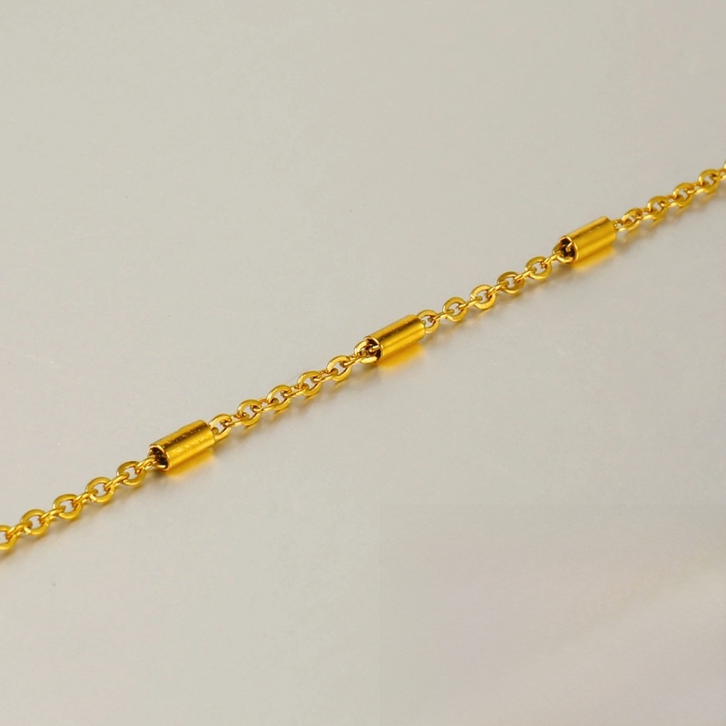 1 Piece 304 Stainless Steel 18K Gold Plated Cable Chain Snake Chain 42+5cm Jewelry Accessories Chain