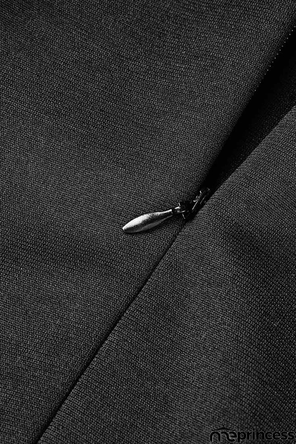 Black Casual Solid Patchwork O Neck Short Sleeve Dress (Without Belt)