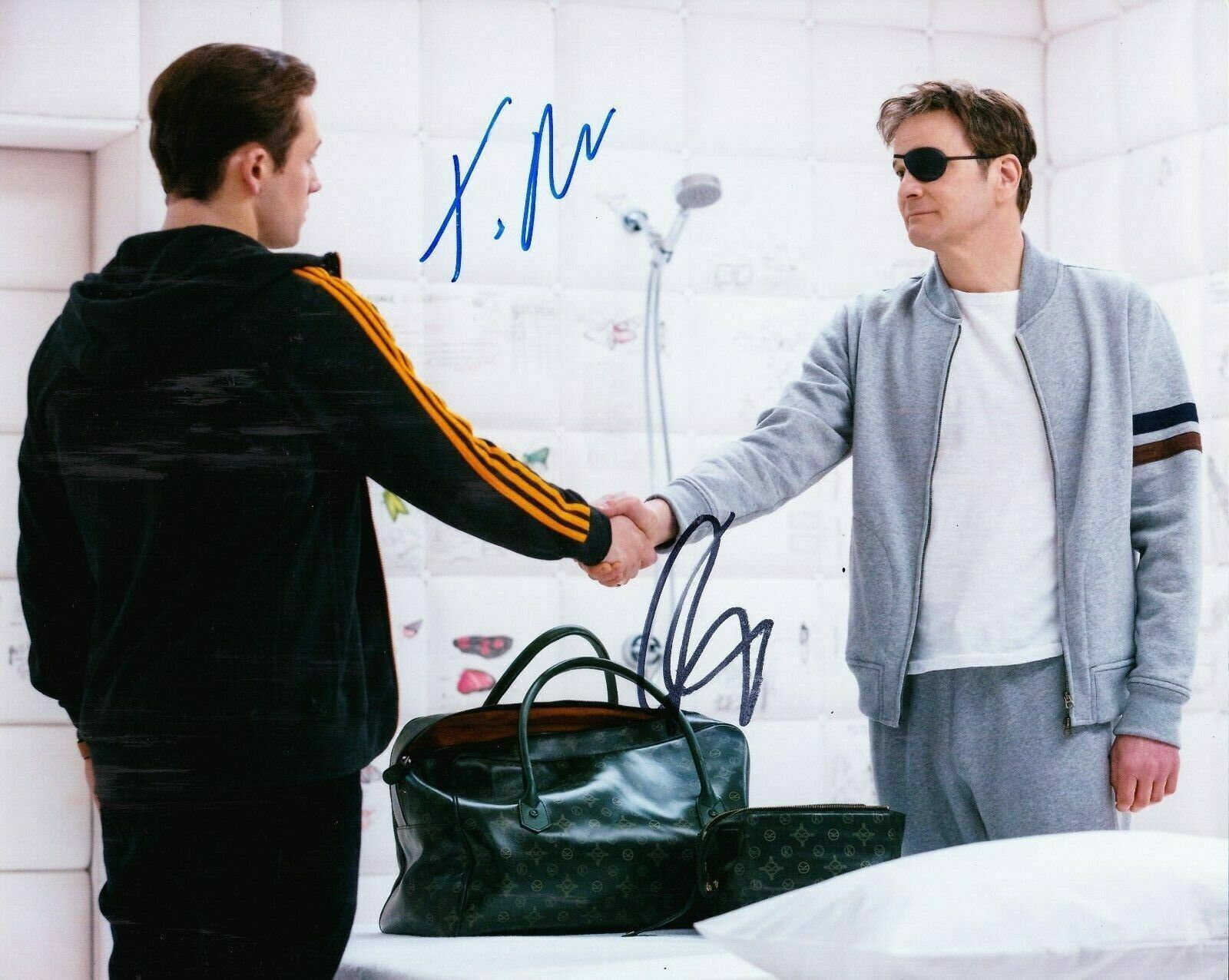 Colin Firth & Taron Egerton Signed 10X8 Photo Poster painting Kingsman AFTAL COA (7242)