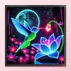 Luminous Lotus Hummingbird-11CT Stamped Cross Stitch 40*40cm/15.75*15.75in