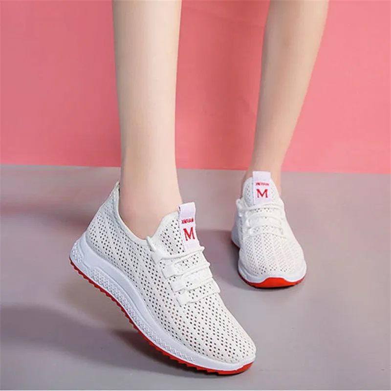 2021 Women Flat Slip on White Shoes Woman Lightweight White Sneakers Summer Autumn Casual Chaussures Femme Basket Flats Shoes