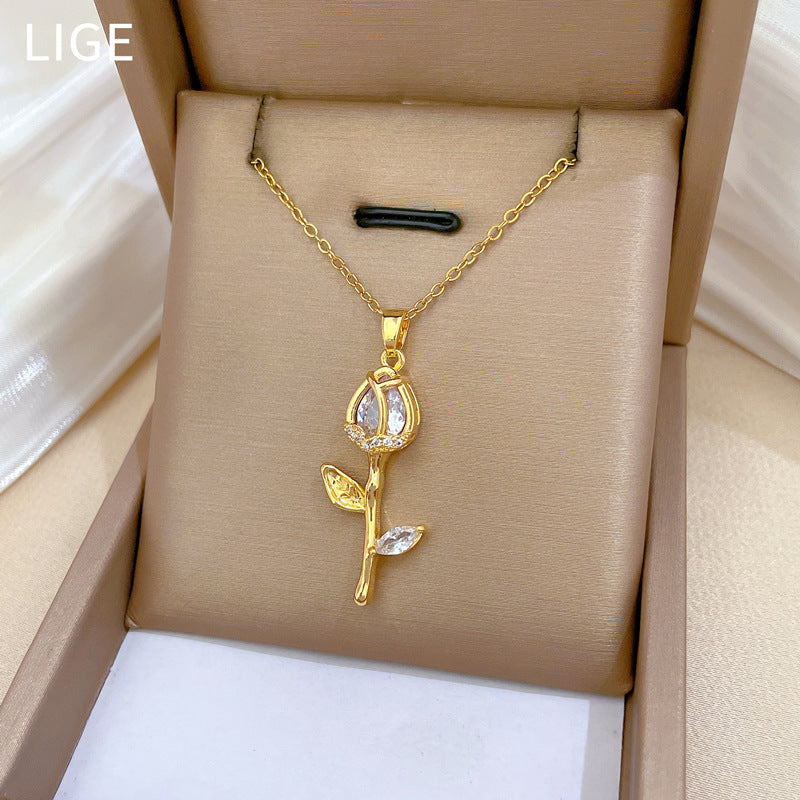 Moon Geometric Stainless Steel Stainless Steel Necklaces