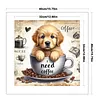 Golden Retriever In Coffee Cup-11CT Stamped Cross Stitch 40*40cm/15.75*15.75in