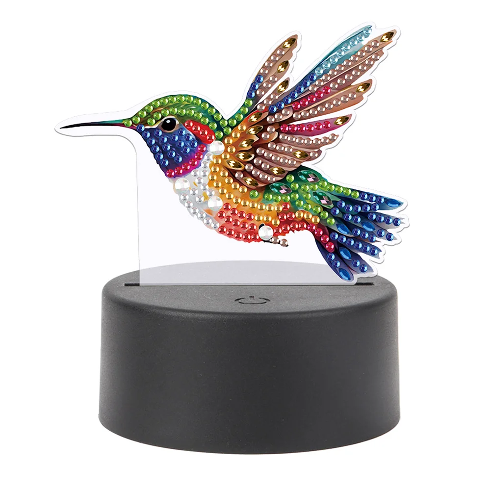 DIY Hummingbird Diamond Painting LED Lamp Diamond Painting Night Light 