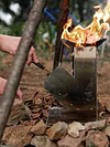 Folding Firewood Stove Stainless Steel BBQ Rocket Stove for Traveling BBQ Picnic