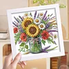 Butterfly Flower 5D DIY Partial Special Shaped Drill Diamond Painting With Frame Kit 17.2x17.2cm