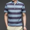 classic striped business casual polo