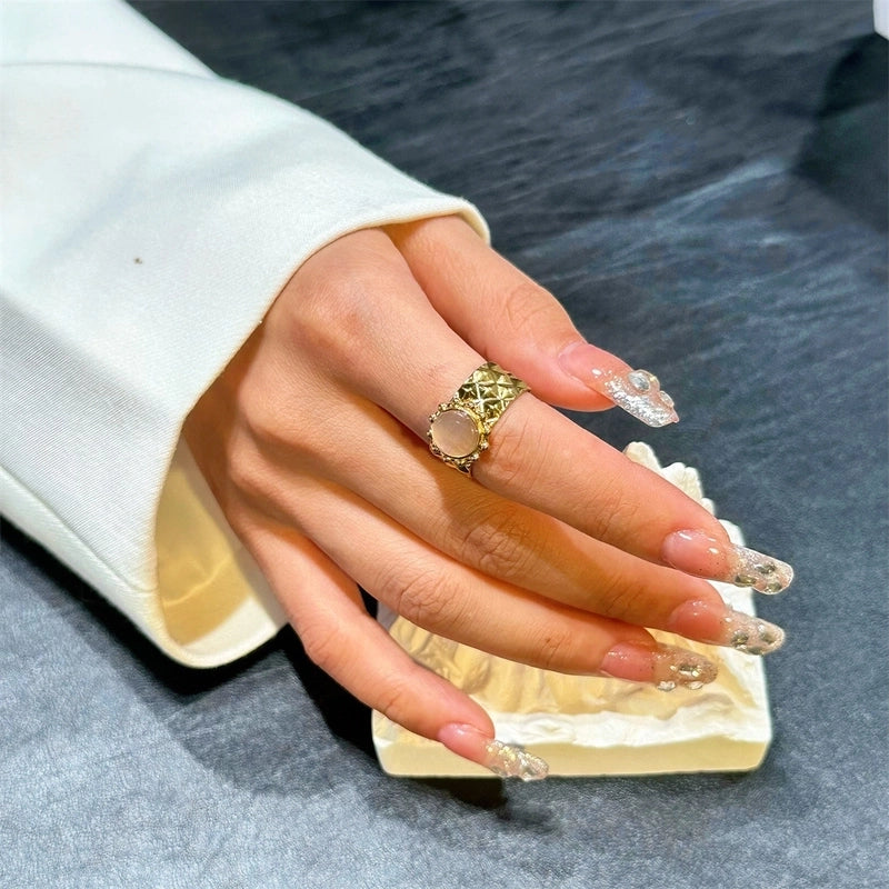 Elegant Streetwear Geometric 304 Stainless Steel Plating Open Rings