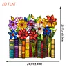 DIY Books And Flowers Diamond Painting Pendant (Single-Sided)