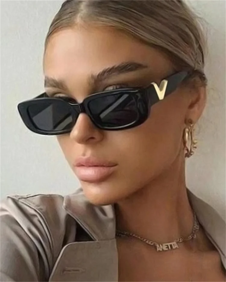 Fashion Small Frame V-shaped Vacation Sunglasses