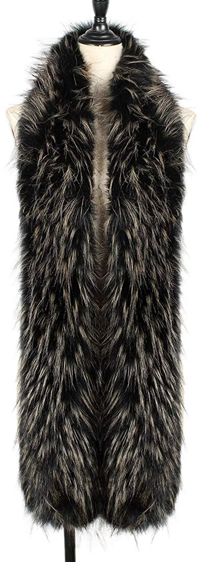 Women's Faux Fur Shawl Wraps Cloak Coat Sweater Cape for Evening Party