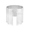 16 Plates Camping Stove Windscreen Aluminum Alloy Stove Windshield for Picnic